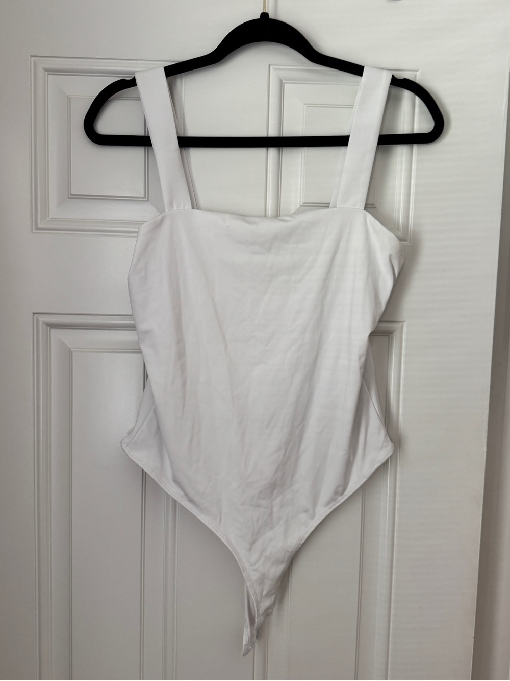 White Square-Neck Bodysuit